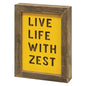 Live Life With Zest Frame (Pack of 4)