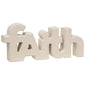 Wooden "Faith" Block Cream (Pack of 4)