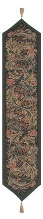 William Morris Green French Table Runner