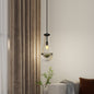 Raindrop Pendant Light – Hand-Blown Clear Glass Shade & Brass/Black Rod | Kitchen Island, Dining Room & Entryway