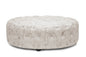 Baxton Studio Cardiff Beige Script Print Modern Tufted Ottoman