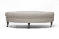 Baxton Studio Brighton Beige Linen Modern Tufted Ottoman