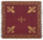 Fleur de Lys Red European Throw