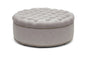 Baxton Studio Iglehart Beige Linen Modern Tufted Ottoman