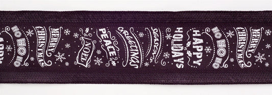 Black and White Christmas Sentiment Ribbon (Set of 3)