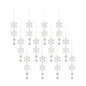 Jewel Tiered Snowflake Ornament Drop (Set of 12)