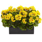Geranium in Rectangular Planter UV Resistant (Indoor/Outdoor)