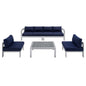 Shore 5 Piece Sunbrella¨ Fabric Outdoor Patio Aluminum Sectional Sofa Set by Modway