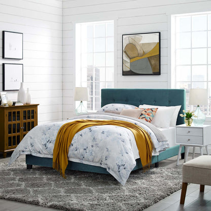 Amira Performance Velvet Queen Bed by Modway