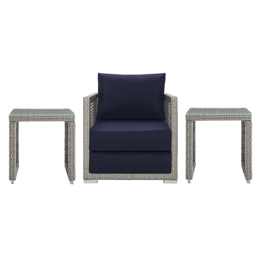 Aura 3 Piece Outdoor Patio Wicker Rattan Set by Modway