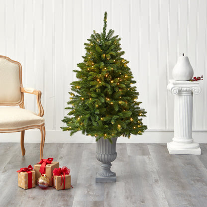 4.5' Sierra Spruce 'Natural Look' Artificial Christmas Tree w/ 150 Clear LED