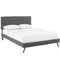 Amaris Queen Platform Bed with Round Splayed Legs