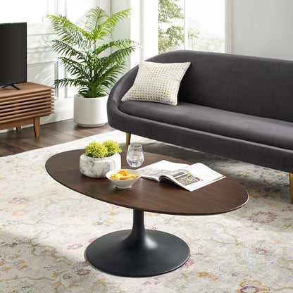 Lippa 48" Oval Wood Coffee Table by Modway