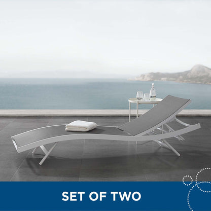 Glimpse Outdoor Patio Mesh Chaise Lounge Set of 2 by Modway