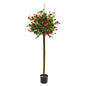 3' Rose Topiary Silk Tree