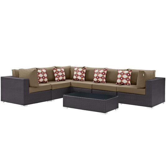 Convene 7 Piece Outdoor Patio Sectional Set by Modway