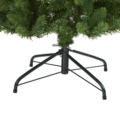 7' Slim Green Mountain Pine Artificial Christmas Tree with 300 Clear LED Lights