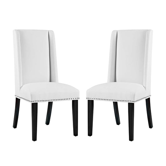 Baron Vinyl Dining Chair Set of 2 by Modway