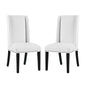 Baron Vinyl Dining Chair Set of 2 by Modway