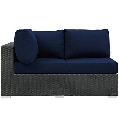 Sojourn Outdoor Patio Sunbrella¨ Left Arm Loveseat by Modway