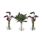 10" Baby Breath and Olive Artificial Arrangement in Vase (Set of 3)
