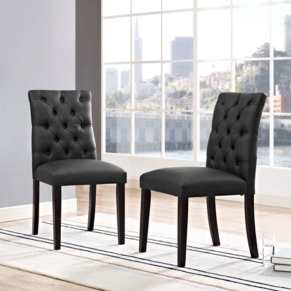 Duchess Vinyl Dining Chair Set of 2 by Modway
