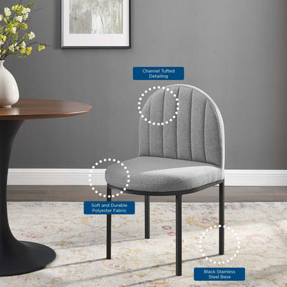 Isla Channel Tufted Upholstered Fabric Dining Side Chair by Modway