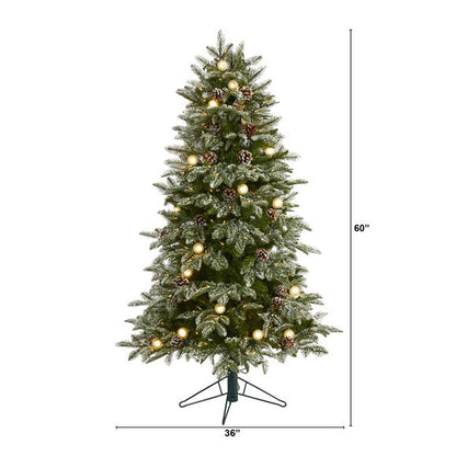 5' Flocked Whistler Mountain Fir Artificial Christmas Tree