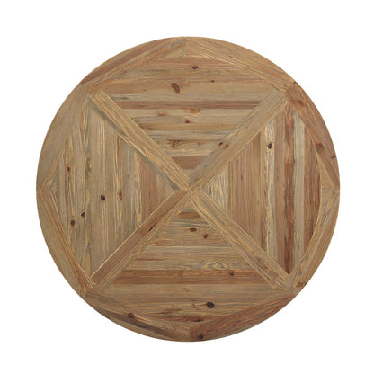 Column 59" Round Pine Wood Dining Table by Modway