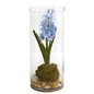 14"  Hyacinth and Sedum Artificial Arrangement