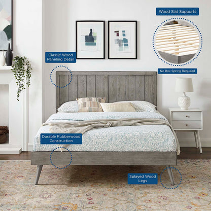Alana Wood Full Platform Bed With Splayed Legs by Modway