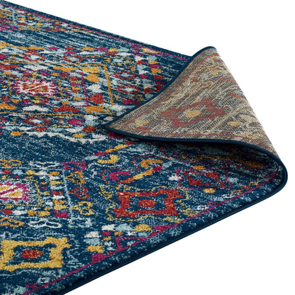 Entourage Khalida Distressed Floral Lattice 8x10 Area Rug by Modway