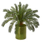 29"  Cycas Artificial Plant in Metal Planter