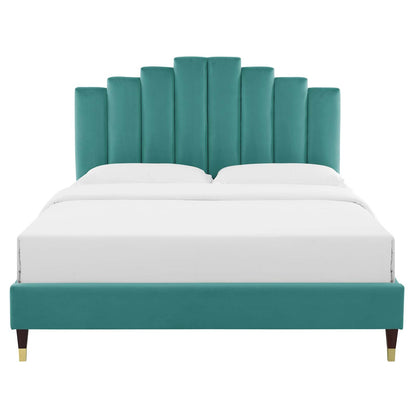 Elise Performance Velvet Full Platform Bed by Modway