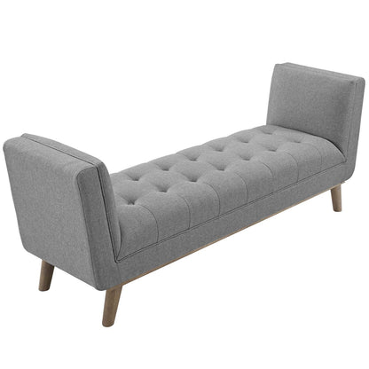 Haven Tufted Button Upholstered Fabric Accent Bench by Modway