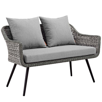 Endeavor Outdoor Patio Wicker Rattan Loveseat by Modway