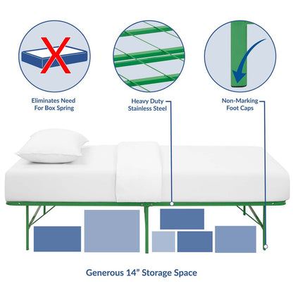 Horizon Stainless Steel Twin Bed Frame by Modway