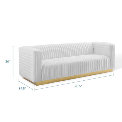 Charisma Channel Tufted Performance Velvet Living Room Sofa by Modway