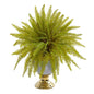 20"  Fern Artificial Plant in Stoneware Urn