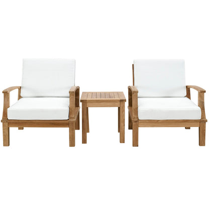 Marina 3 Piece Outdoor Patio Teak Set by Modway