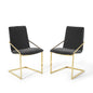 Pitch Performance Velvet Dining Armchair Set of 2 by Modway