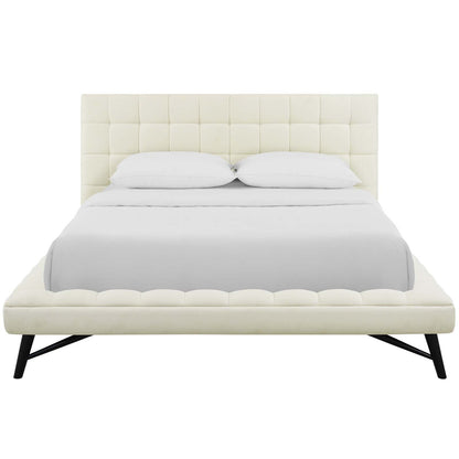 Julia Biscuit Tufted Upholstered Fabric Queen Platform Bed by Modway