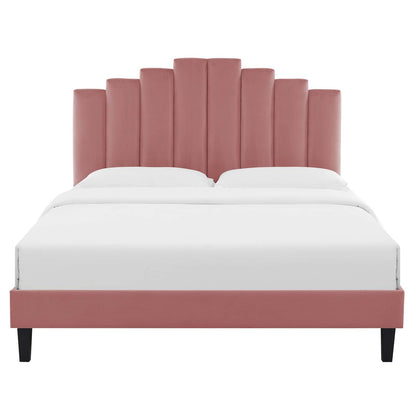 Elise Performance Velvet King Platform Bed by Modway