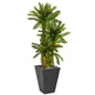 4.5' Triple Cycas Artificial Plant in Slate Planter