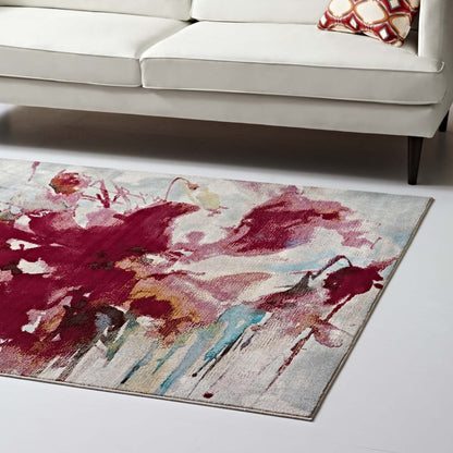 Blume Abstract Floral 4x6 Area Rug by Modway