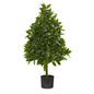 3' Sweet Bay Cone Topiary Artificial Tree