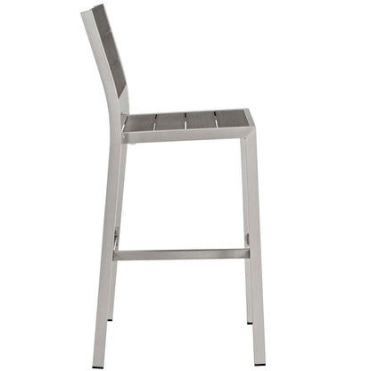 Shore Outdoor Patio Aluminum Armless Bar Stool Set of 2 by Modway