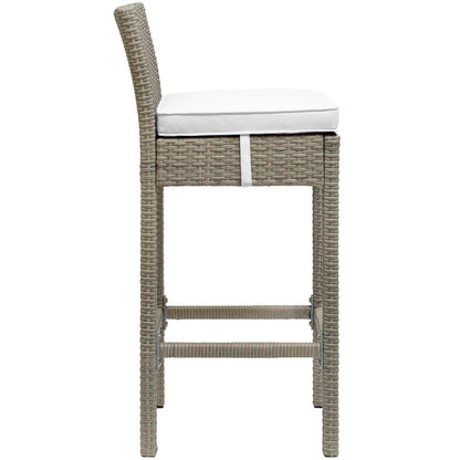 Conduit Outdoor Patio Wicker Rattan Bar Stool Set of 4 by Modway
