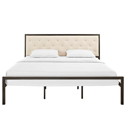 Mia Fabric King Bed by Modway