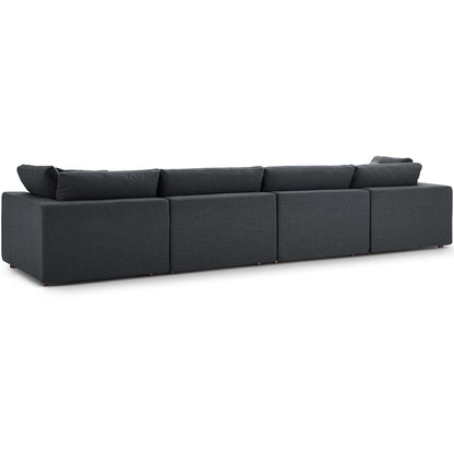 Commix 4 Piece Down Filled Overstuffed Sectional Sofa Set by Modway